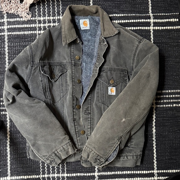 Carhartt Other - VINTAGE Carhartt Men's Charcoal Denim Jacket